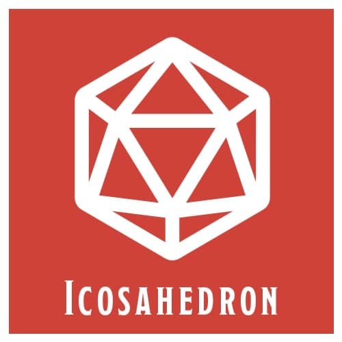 A twenty-sided D20 die